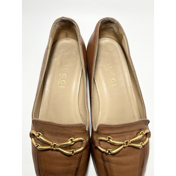 Gucci Princetown Loafers Brown w/ Gold Horse-bit Detail Vintage Mules Sz US 6 - Picture 15 of 16